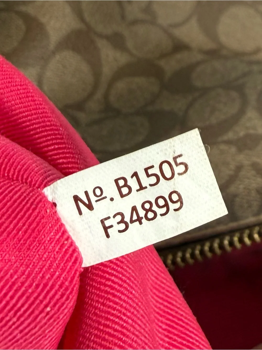 COACH Womens East West Celeste Hobo F34899 Signature Canvas Shoulder Bag Pink